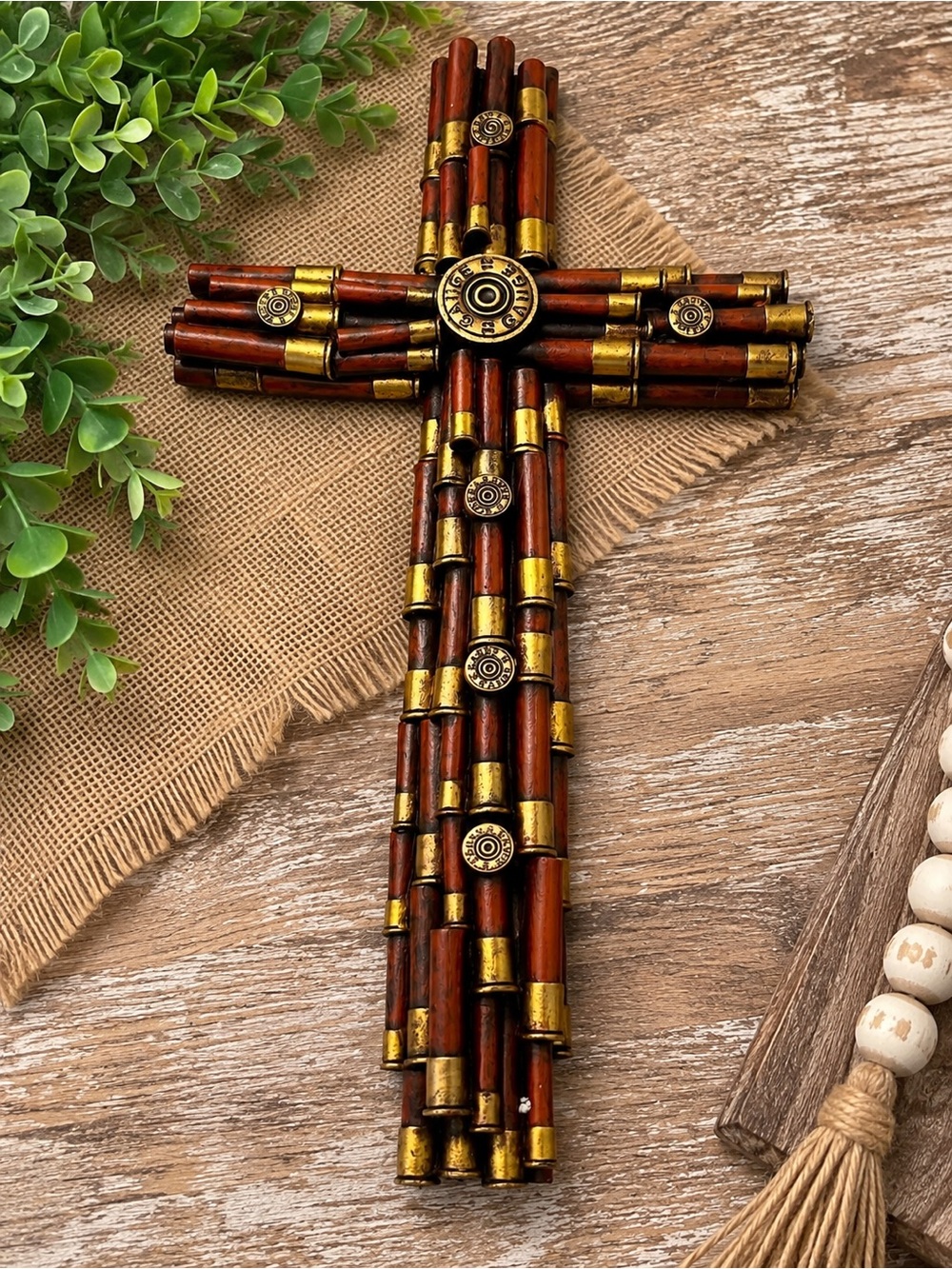 🤎 Rustic Western Religious Christian Cross 👀 Details